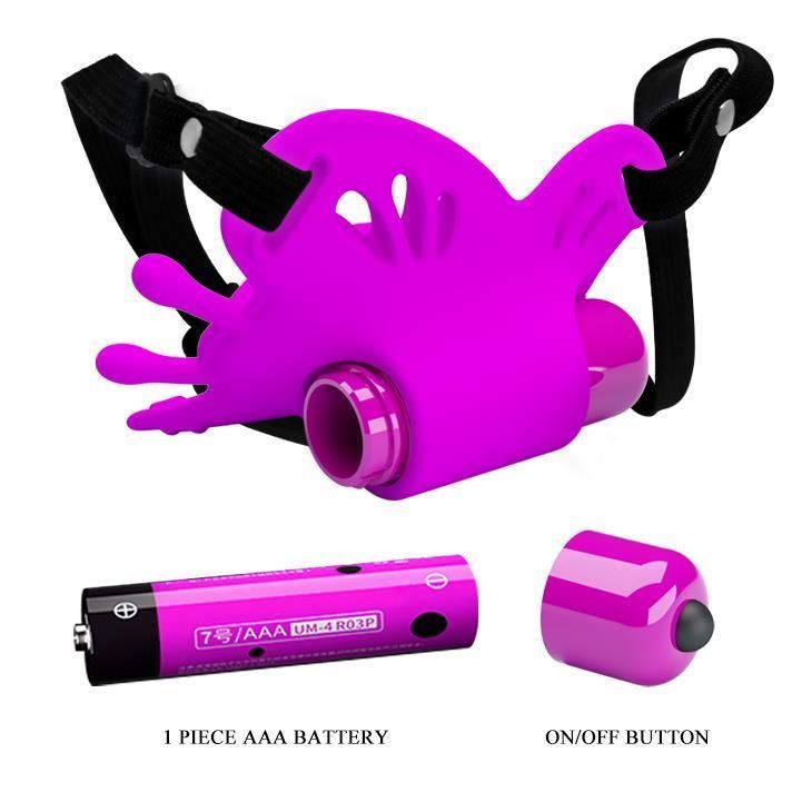 Кліторальний стимулятор Pretty Love Clitoral Massager Butterfly, 8,6 см (фіолетовий)