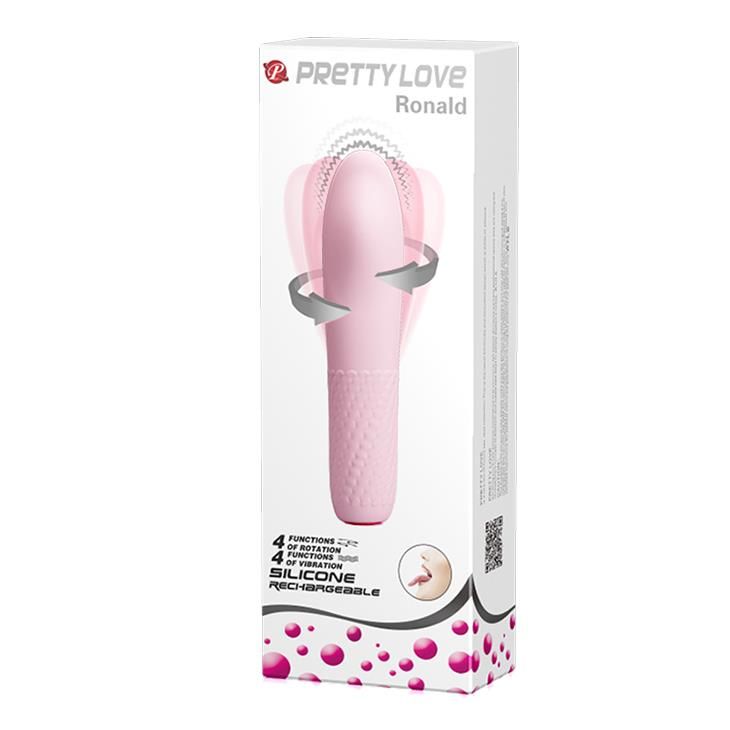 Вибратор Pretty Love Ronald, 16 см (светло-розовый)