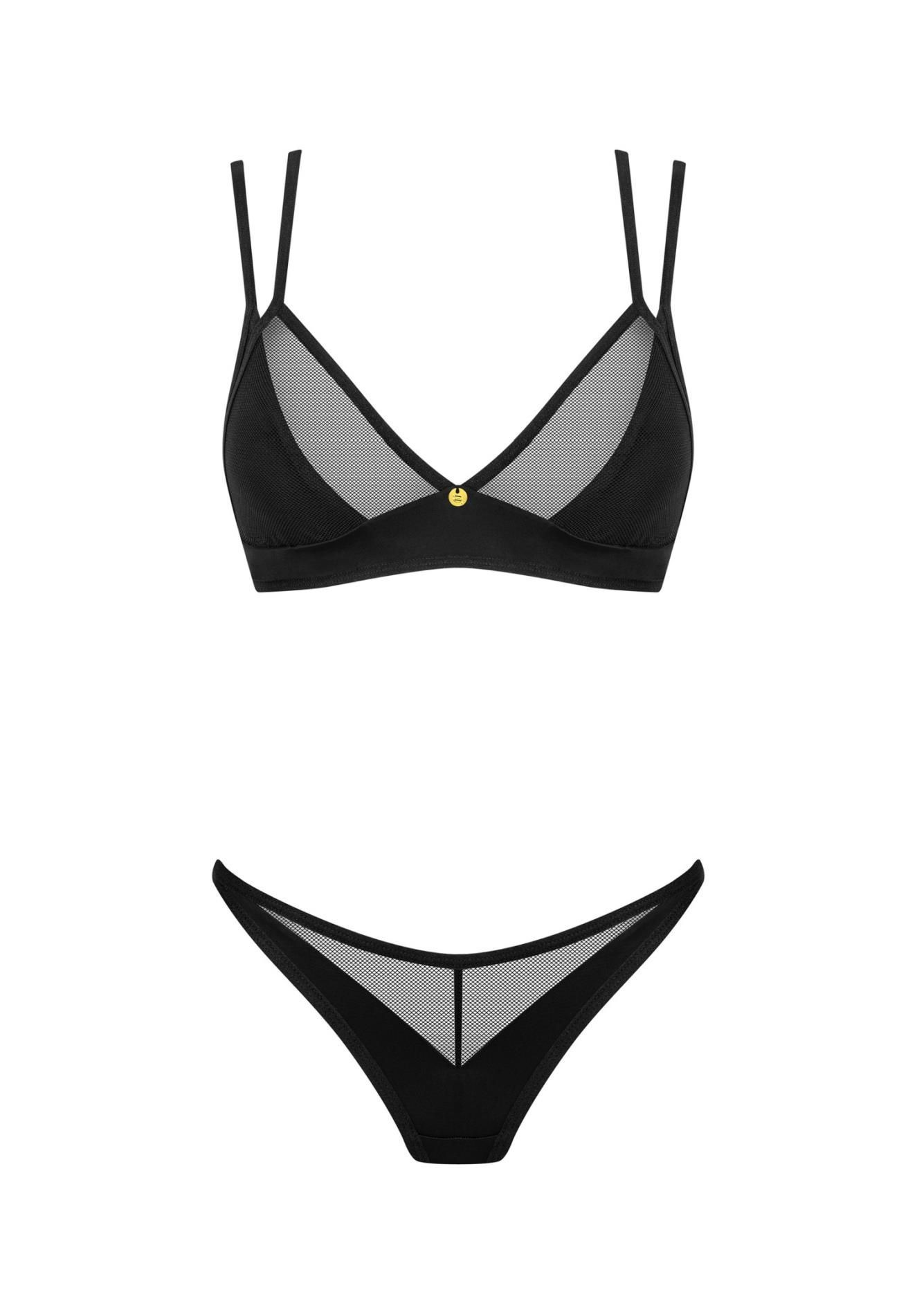 Комплект эротического белья Obsessive Nesari, XS/S (черный)