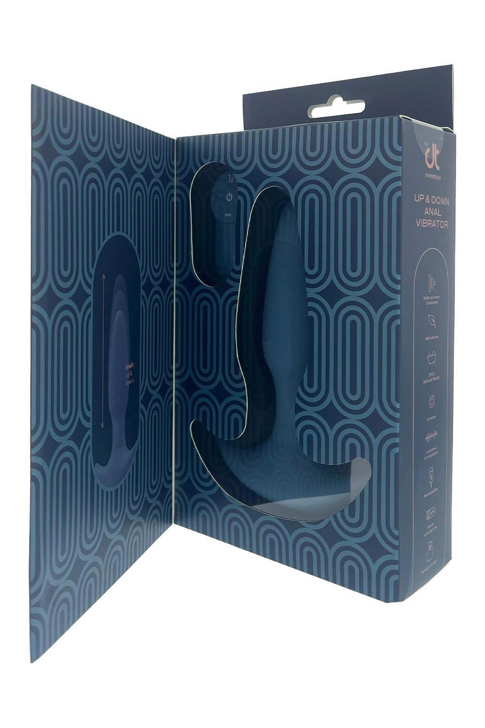 Korek analny Dreamtoys Phoebe Up & Down, 14.5 cm (niebieski)