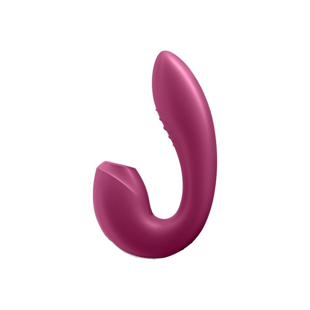 Вакуумний стимулятор клітора з вібрацією Satisfyer Sunray (малиновий)