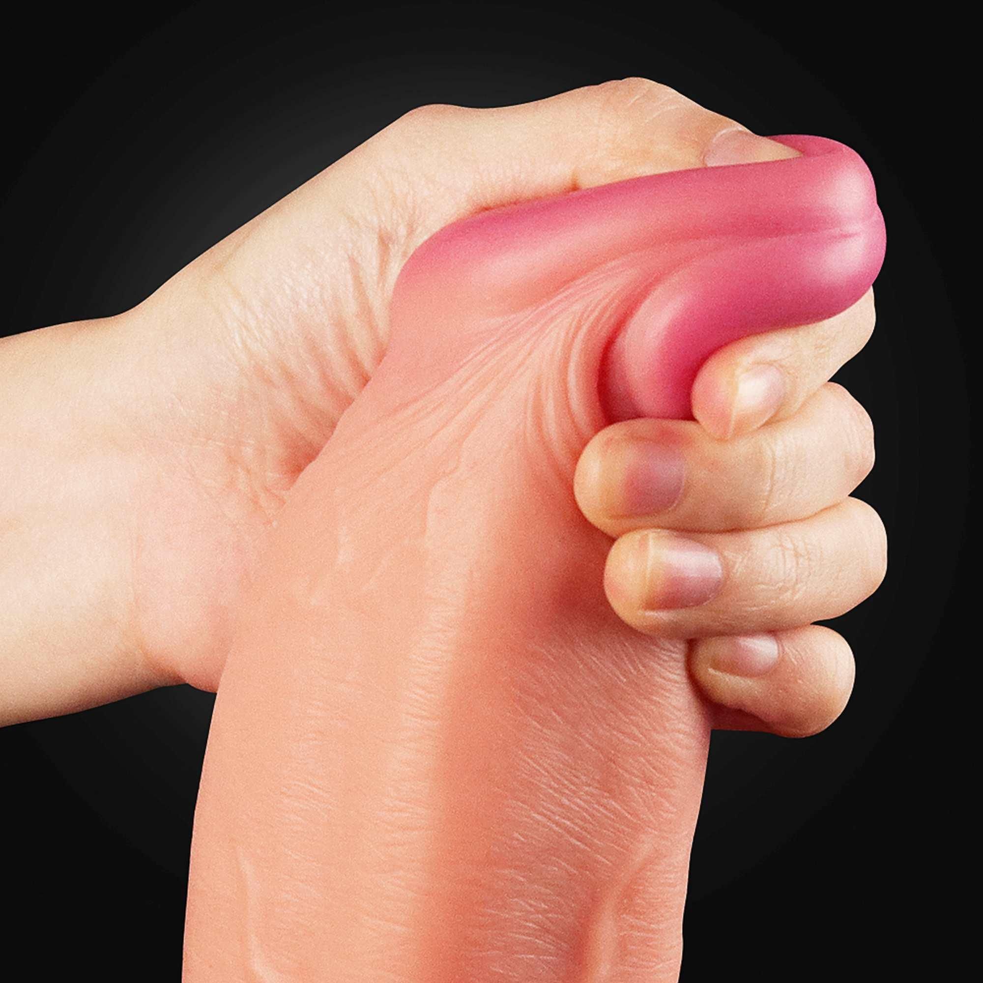 Realistyczne dildo Dual Layer, 30,5 cm (w kolorze cielistym)