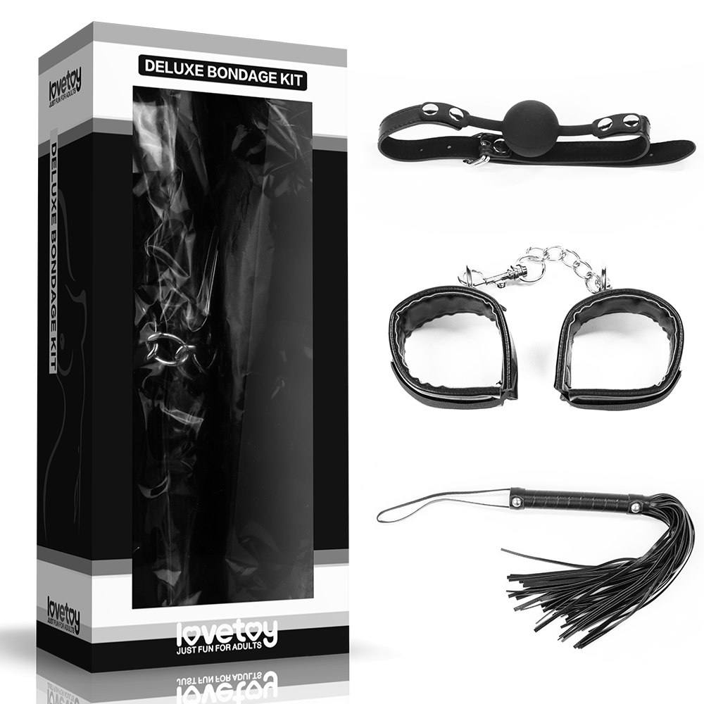 BDSM набор Deluxe Bondage Kit, 3 шт (черный)