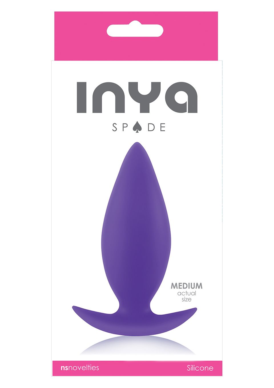 Korek analny NS Novelties Inya Spades Medium, 10 cm (purpurowy)