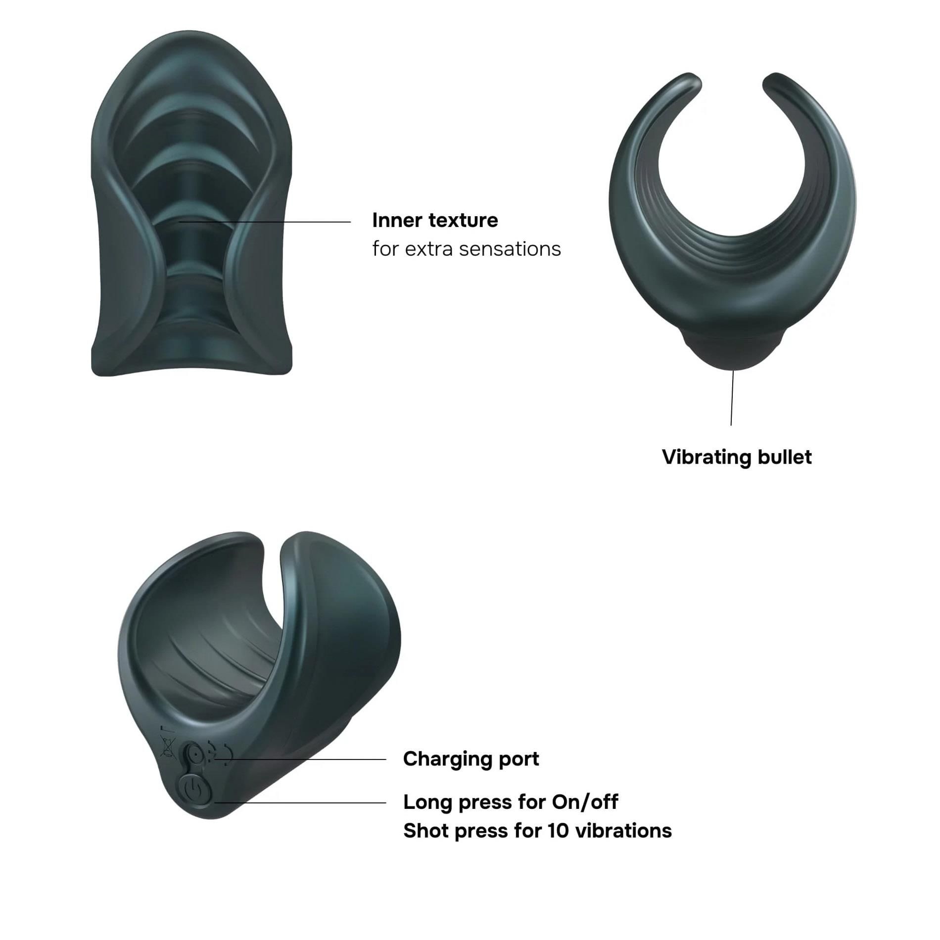 Мастурбатор с вибрацией Dorcel Man. Starter (серый)