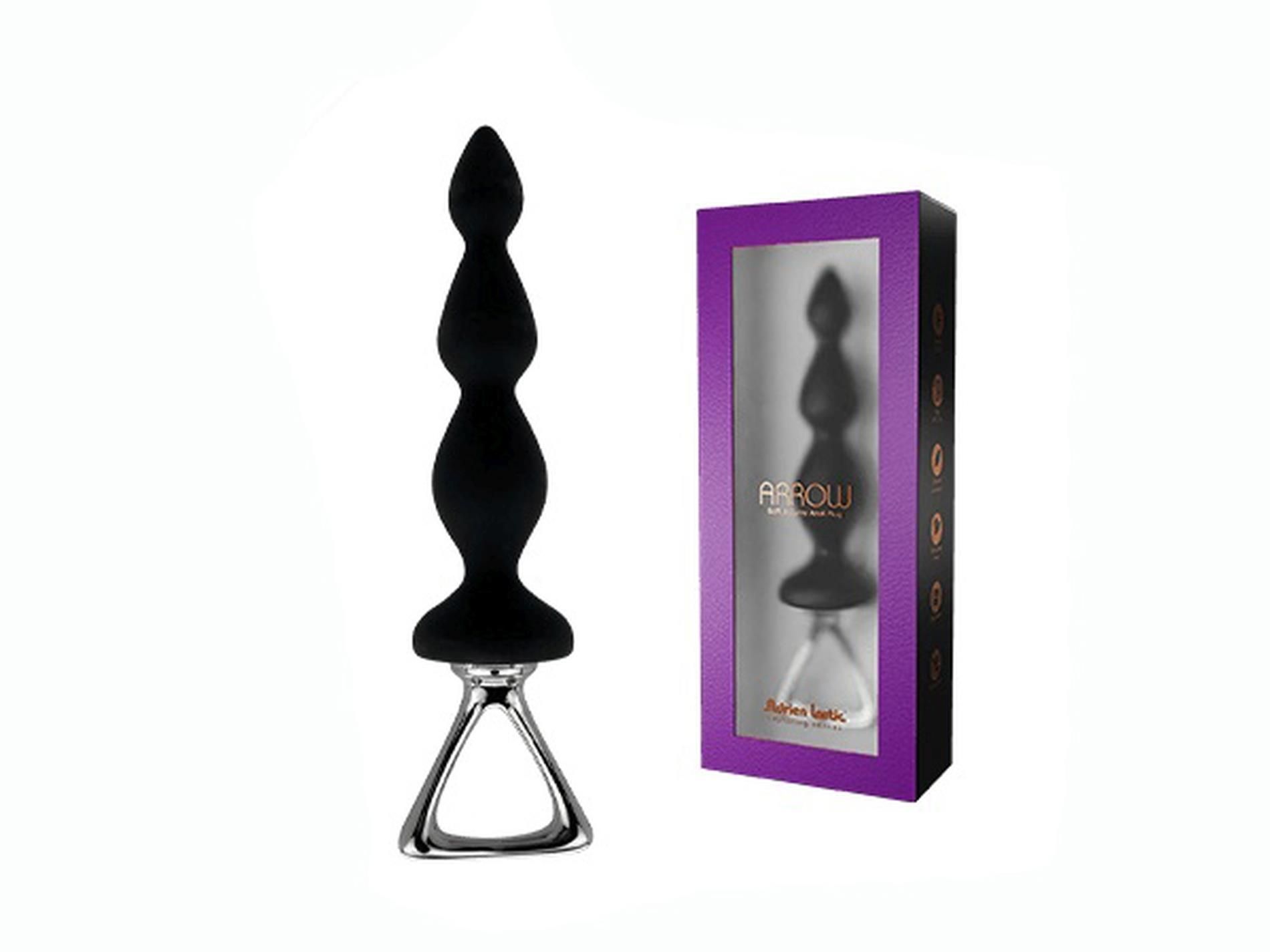 Анальний ланцюжок Adrien Lastic Arrow II, 20 см (чорний)