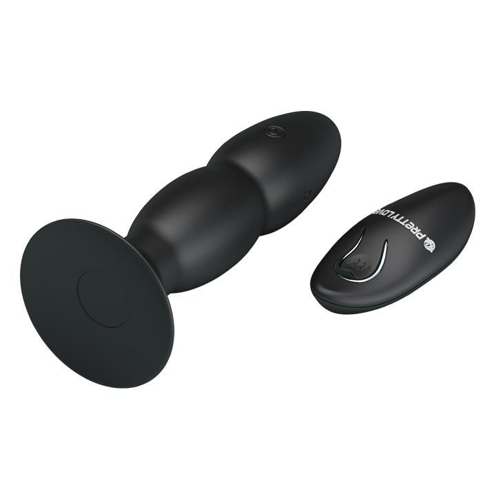 Анальна пробка Pretty Love RC Vibrating Butt Plug, 13,5 см (чорний)