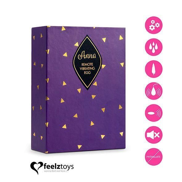 Віброяйце FeelzToys Anna, 6,3 см (фуксія)