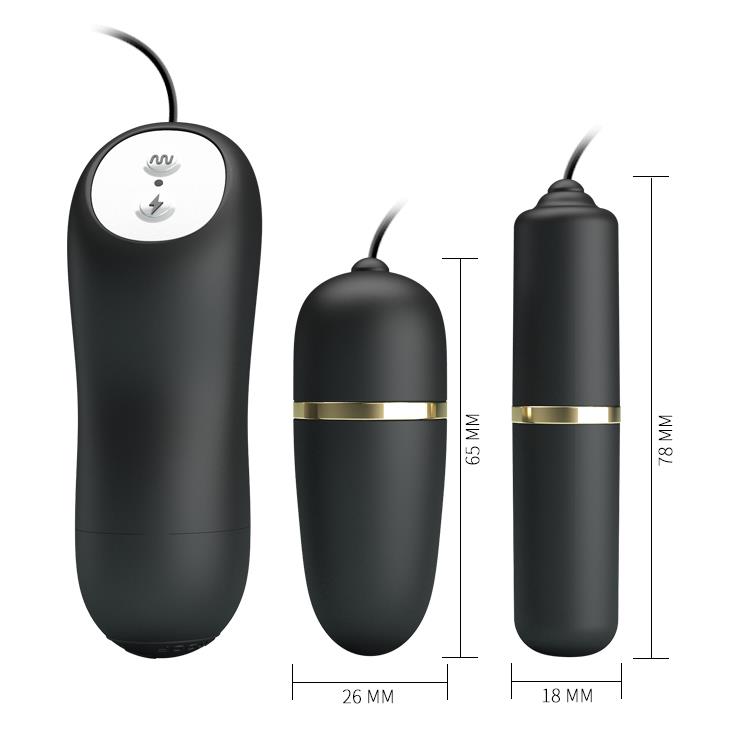Набор игрушек Pretty Love Double Vibro Bullet, 2 шт (черный)