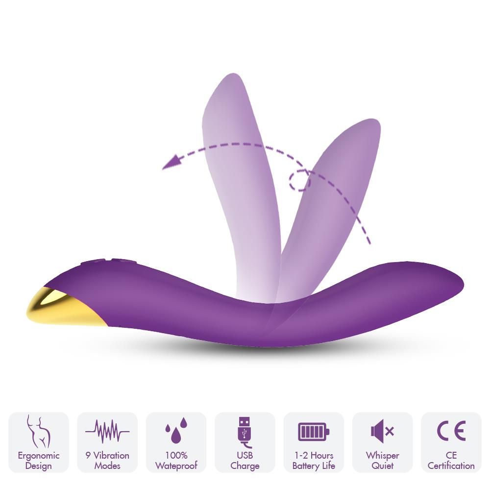 Вибратор B - Series Joy Flamingo, 22.2 см (фиолетовый)