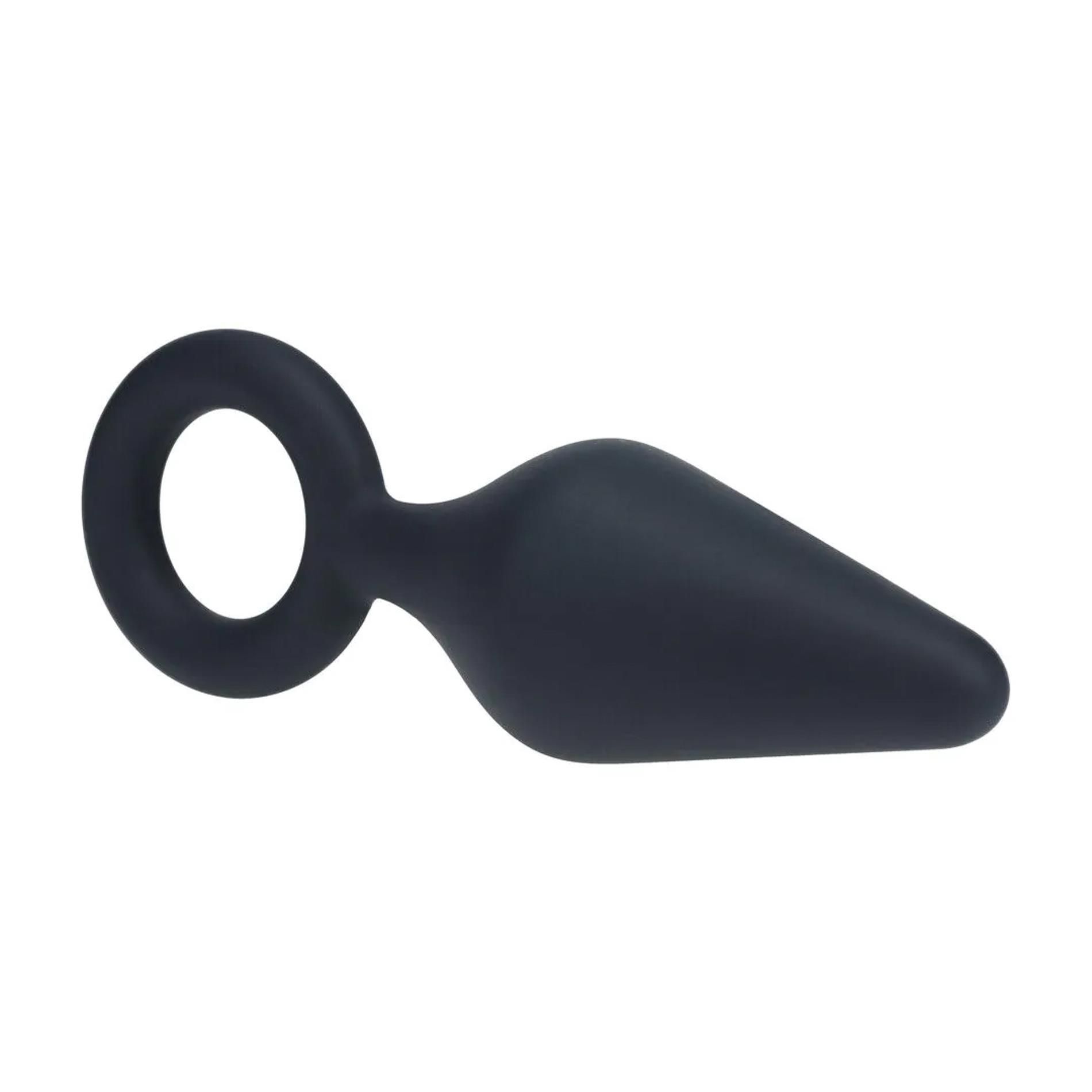 Анальная пробка Levelz Anal Plug with Loop L, 14.3 см (черный)