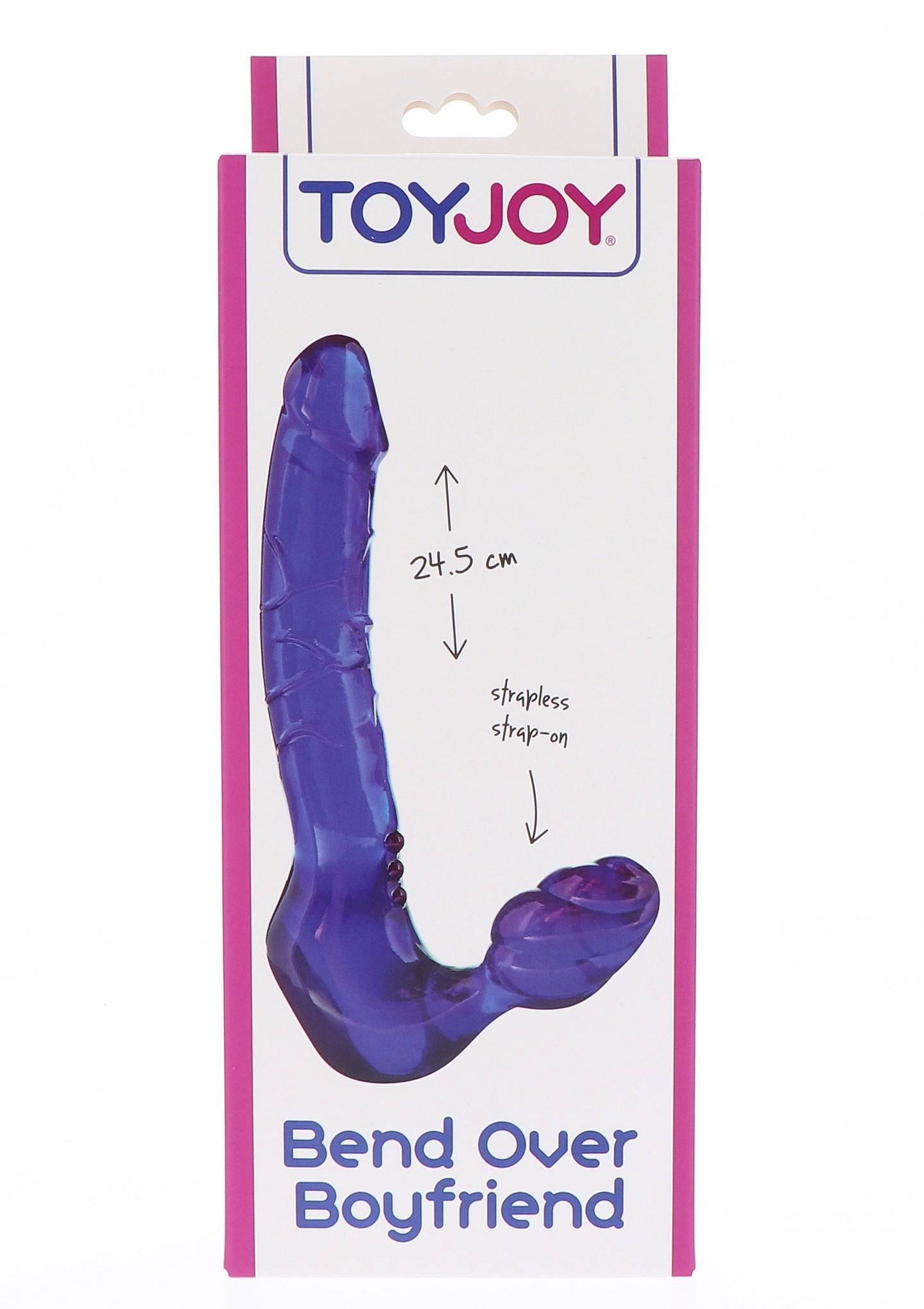 Страпон ToyJoy Bend Over Boyfriend, 20.5 см (фіолетовий)