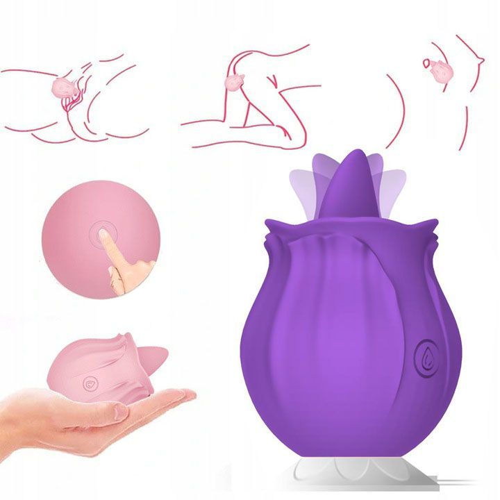 Вибратор для клитора Purple Rose, 7,8 см (фиолетовый)