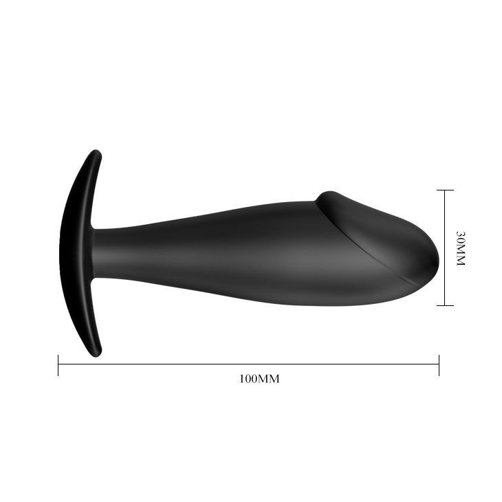 Анальна пробка Pretty Love Penis Shaped, 10 см (чорний)