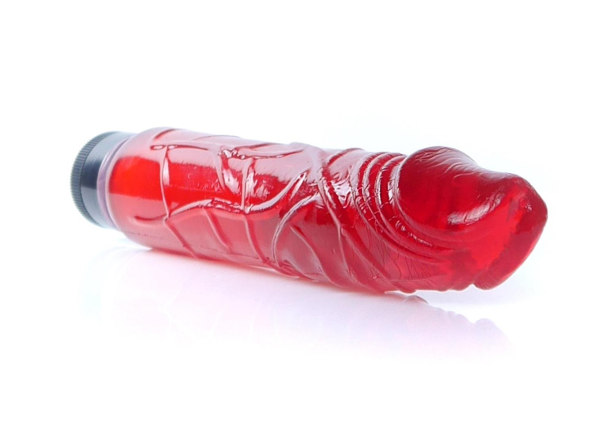 Реалистичный вибратор Boss Series Juicy Jelly, 22 см (красный)