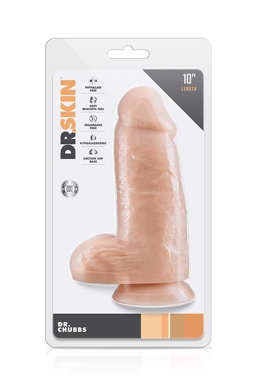 Фаллоимитатор Blush Dr. Skin Dr. Chubbs, 25.4 см (телесный)