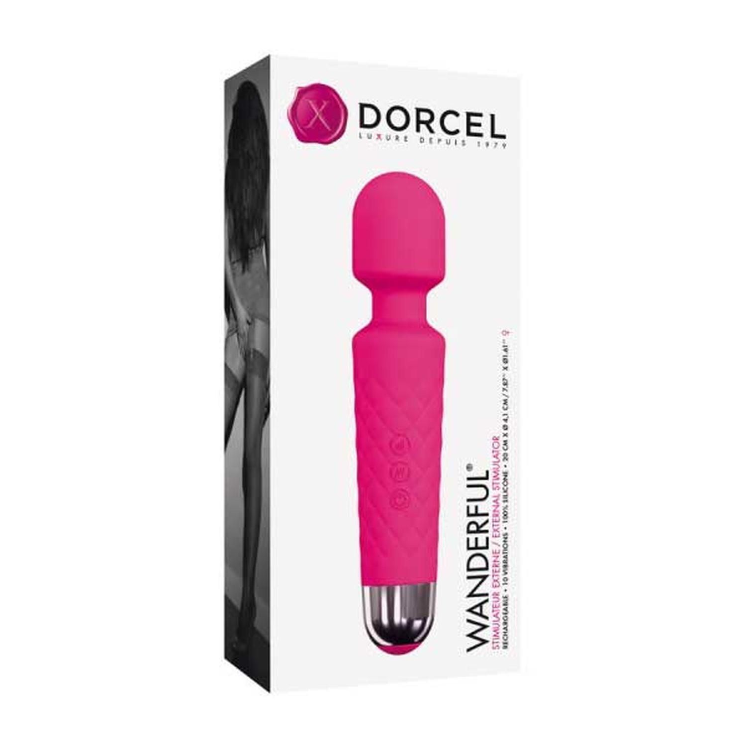 Вібромасажер Dorcel Wand Wanderful, 20 см (рожевий)