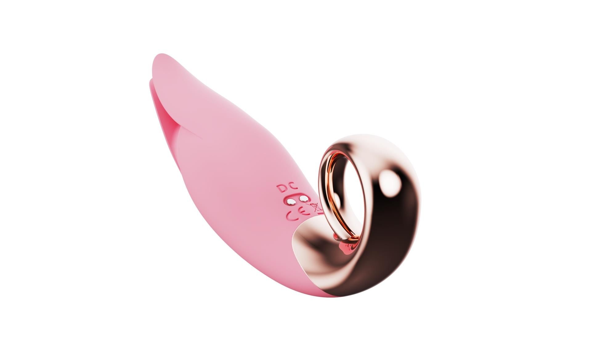 Вибратор для клитора Boss Series Flirting Tongue Licking, 13 см (светло-розовый)