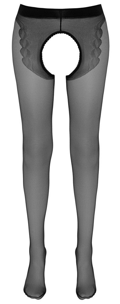 Колготки Cotelli Collection Crotchless Tights, 2 (черный)