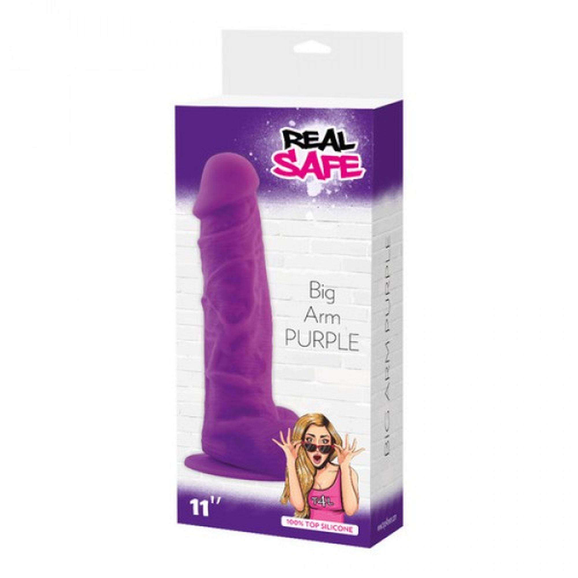 Фаллоимитатор Real Safe Big Arm, 27.5 см (фиолетовый)