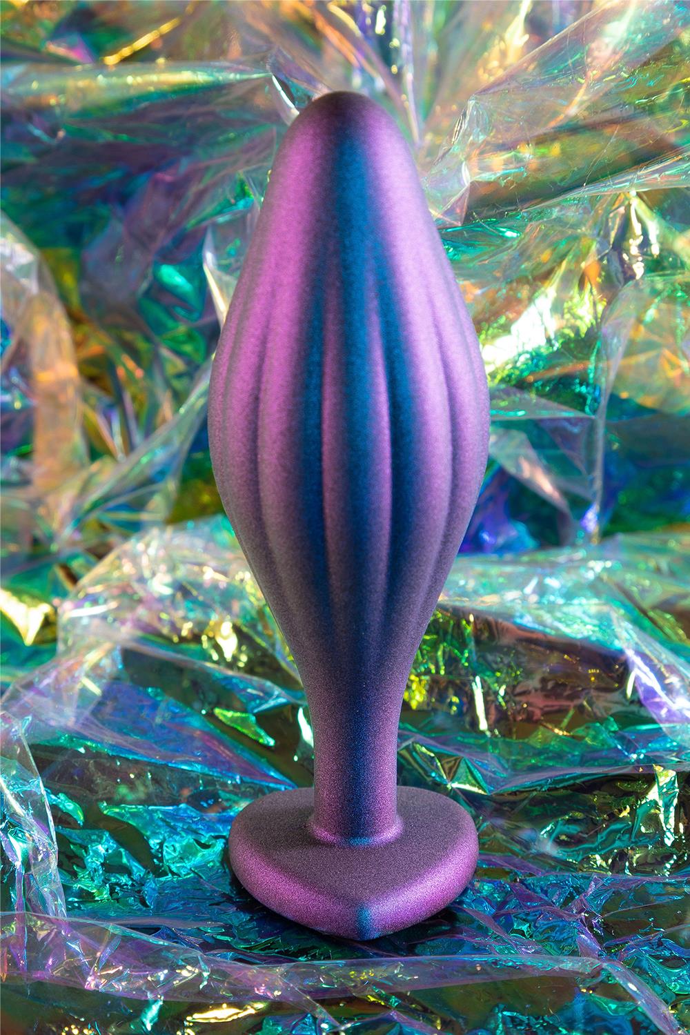 Korek analny Anal Adventures Matrix Wavy Bling Plug, 11,4 cm (fioletowy)