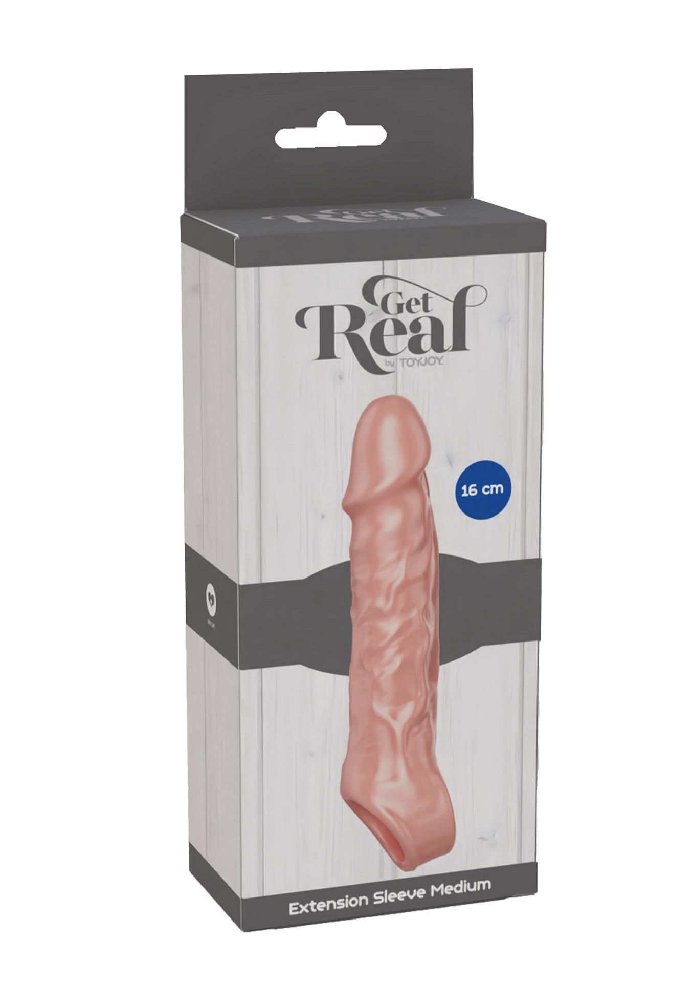 Насадка на пенис Get Real Extension Sleeve M, 16 см (телесный)