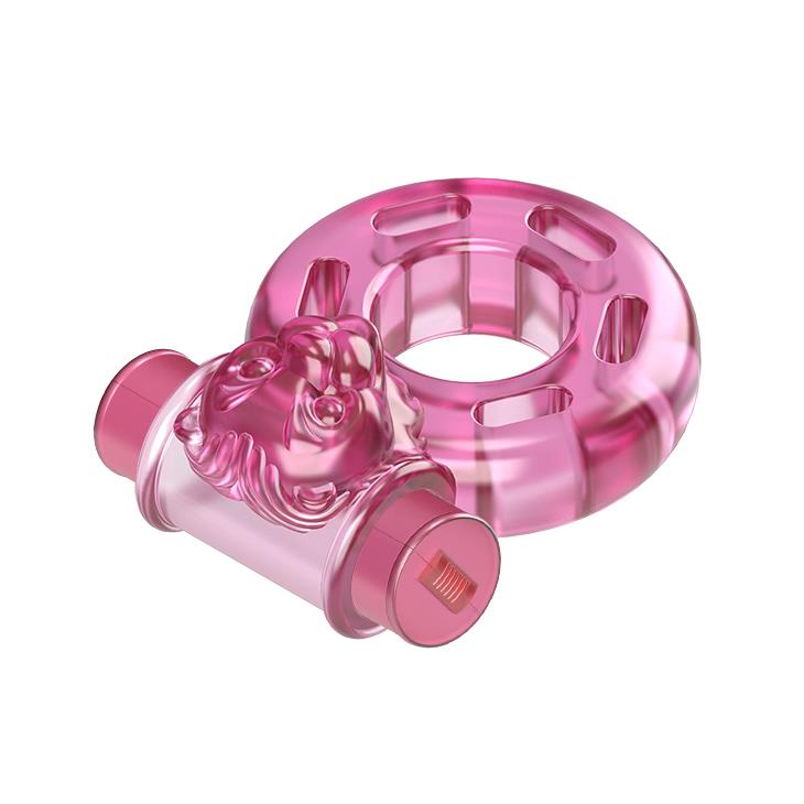 Эрекционное кольцо Baile Cock Ring Bear, 4.5 см (розовый)