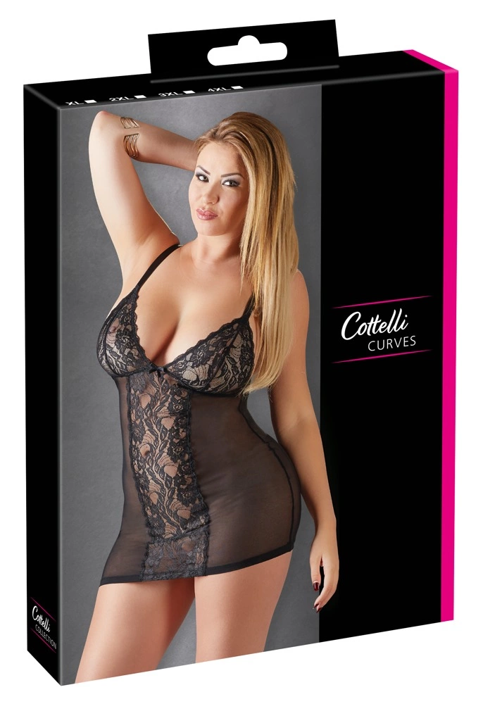 Koszula Cottelli Curves Lingerie, XL (czarny)