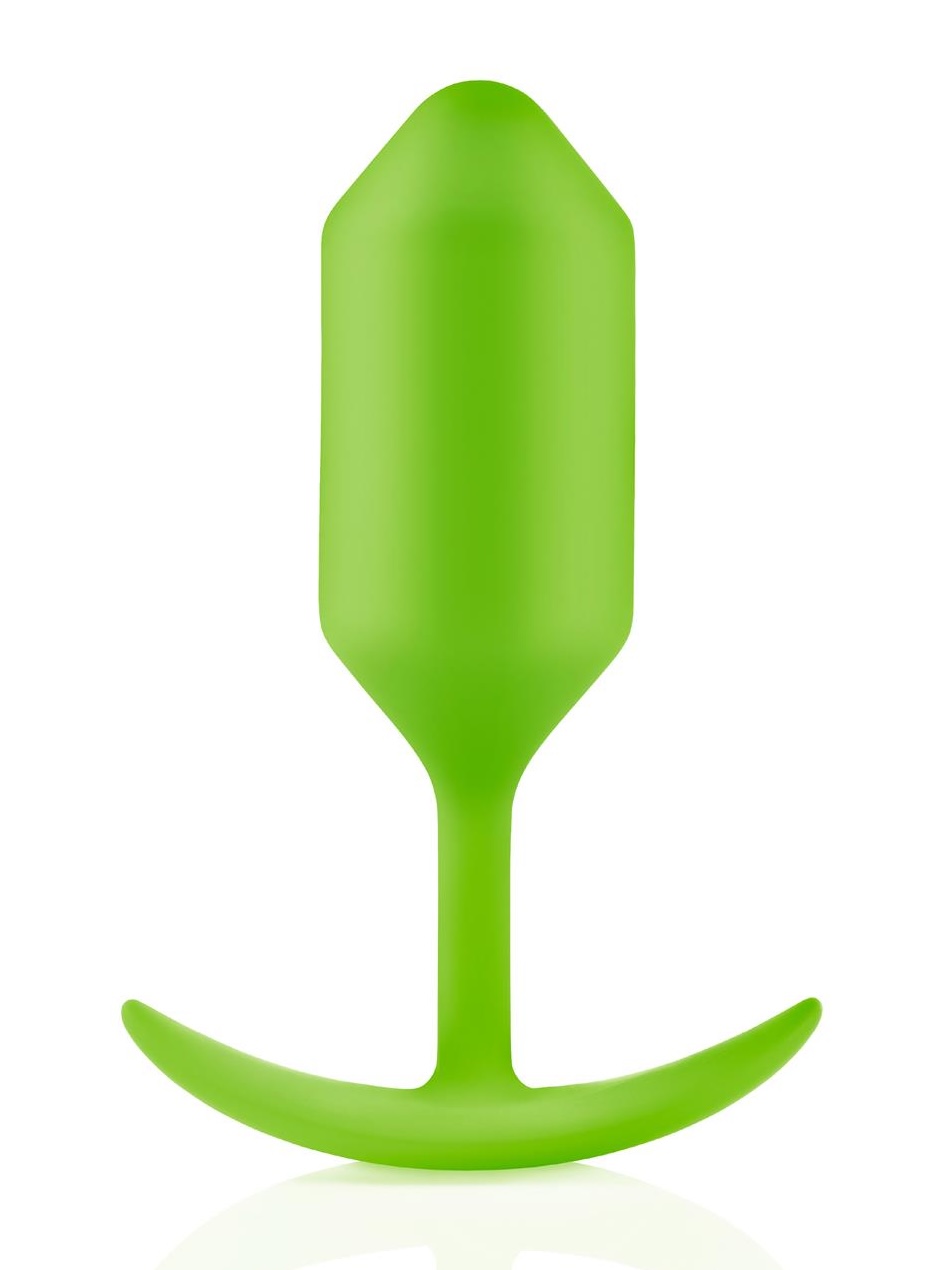 Korek analny B-Vibe Snug Plug 3, 12.7 cm (zielony)