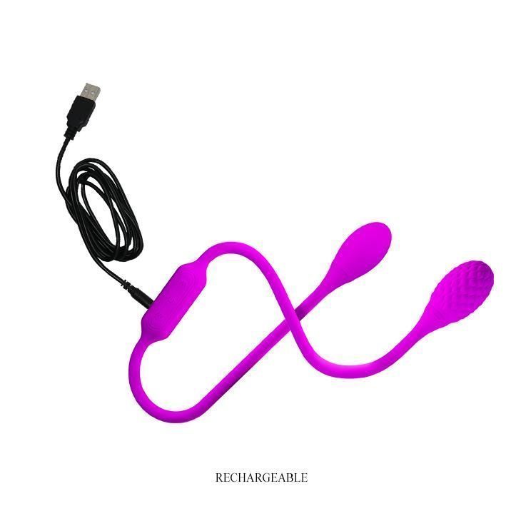 Двосторонній вібратор Pretty Love Dream Lovers Whip, 65,5 см (рожевий)