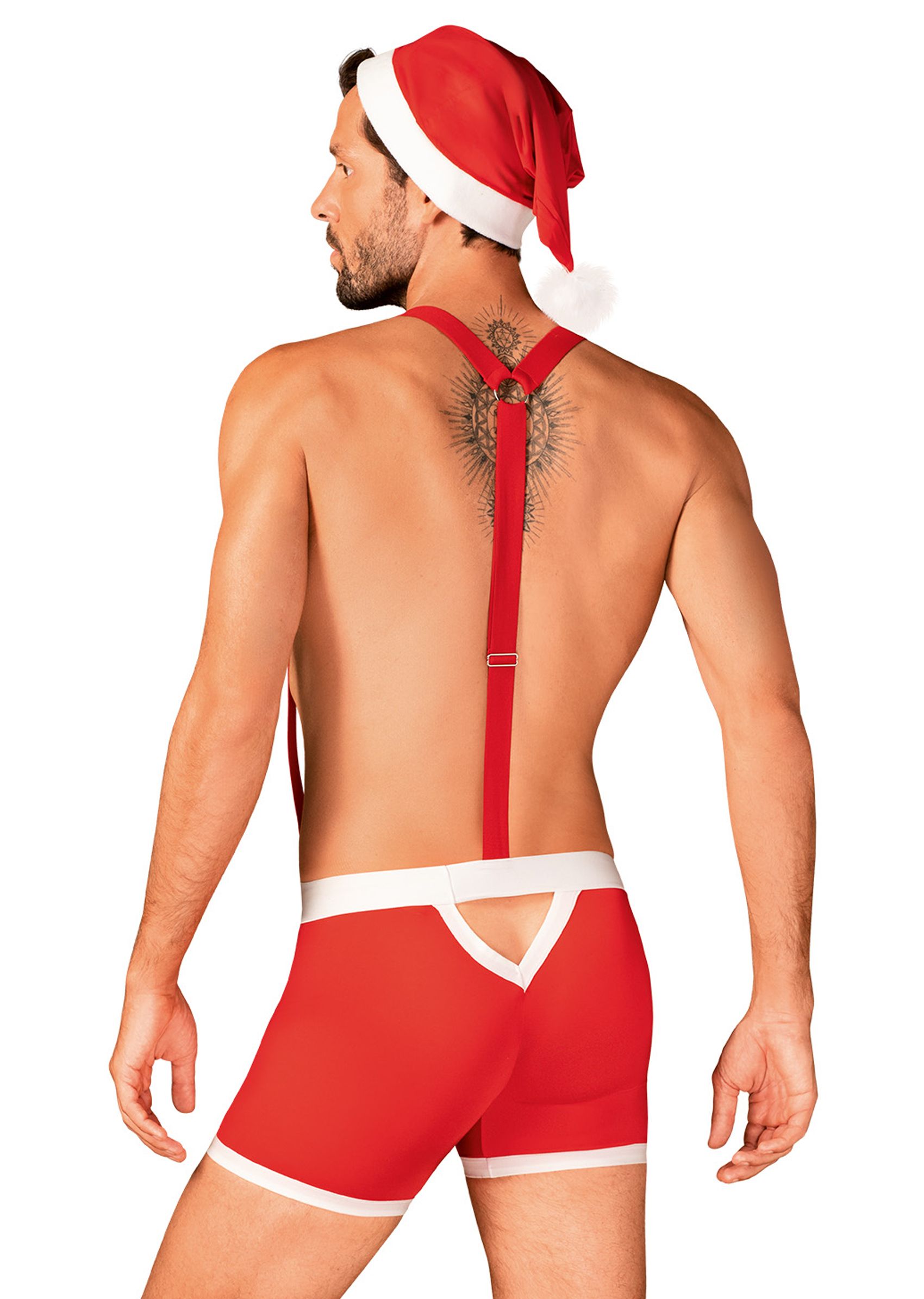 Kostium Santy Obsessive Mr Claus Set, S/M (czerwony)