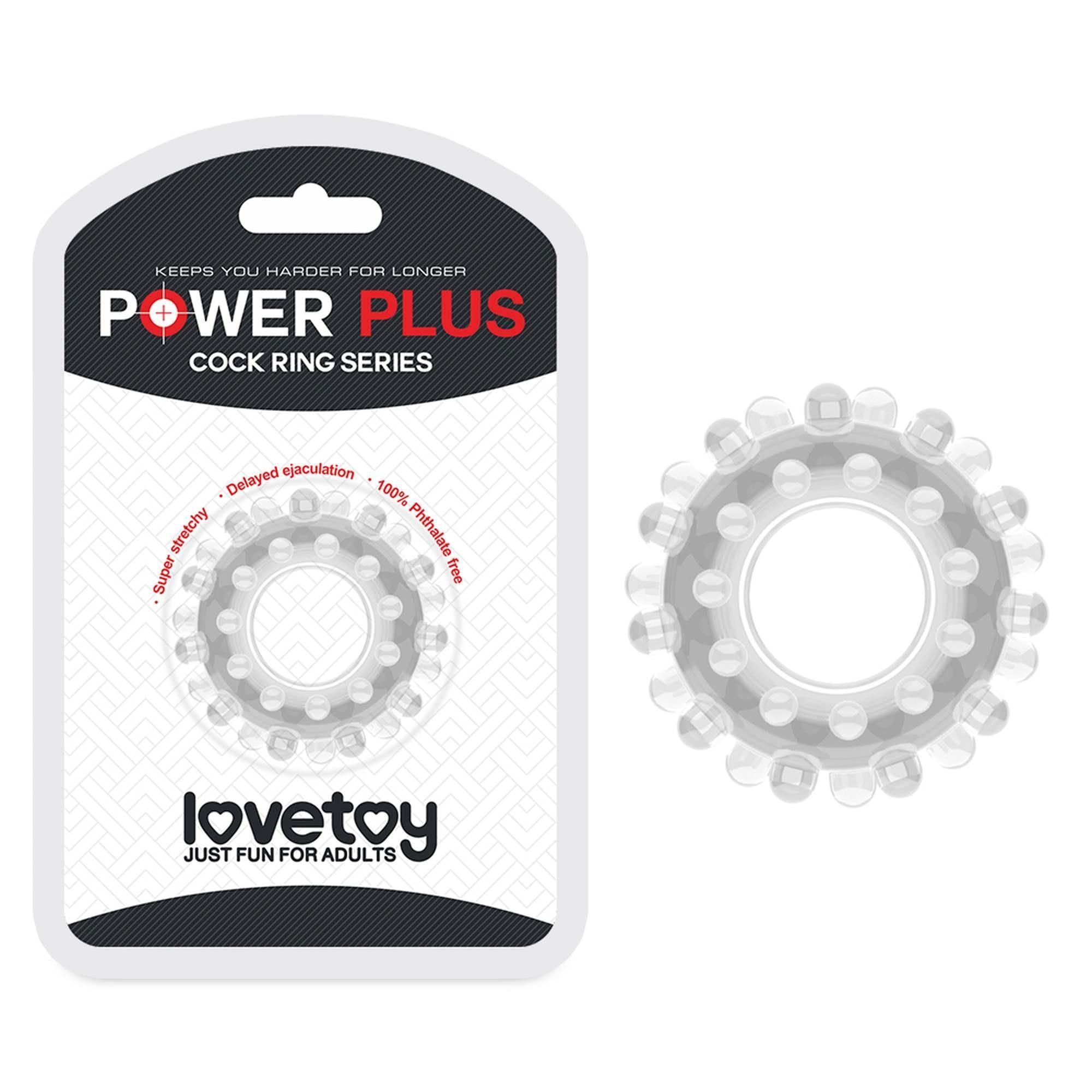 Эрекционное кольцо Lovetoy Power Plus, 1,6 см (прозрачный)