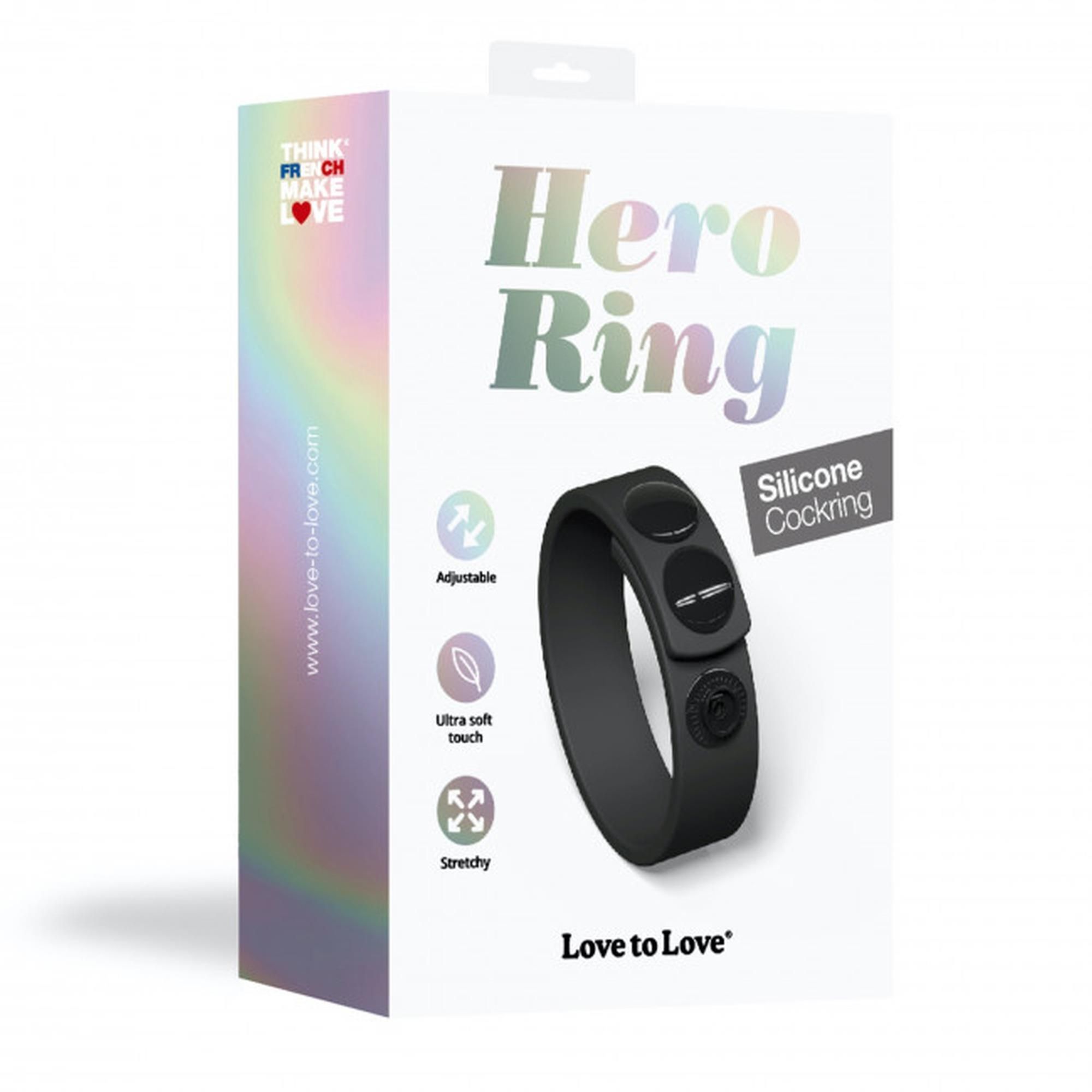 Эрекционное кольцо Love To Love Hero Ring, 6 см (чёрный)