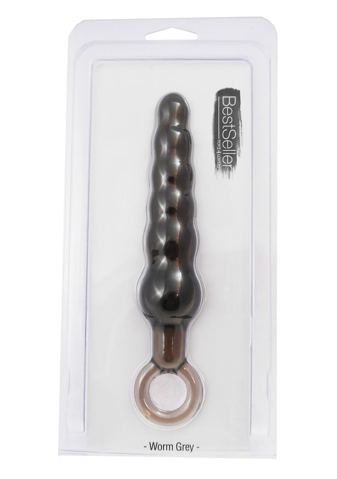 Korek analny Toyz4Lovers WORM GREY, 18,5 cm (szary)