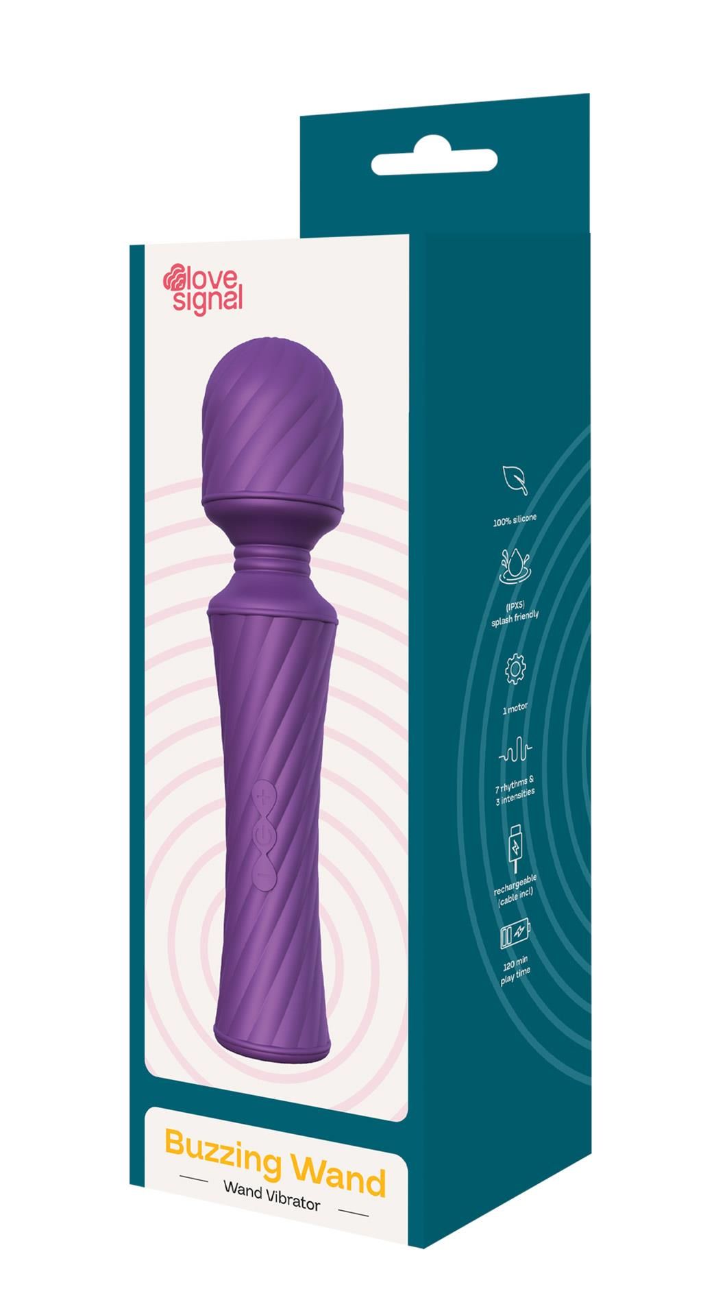 Wibromasażer Dream Toys Buzzing Wand, 20 cm (fioletowy)