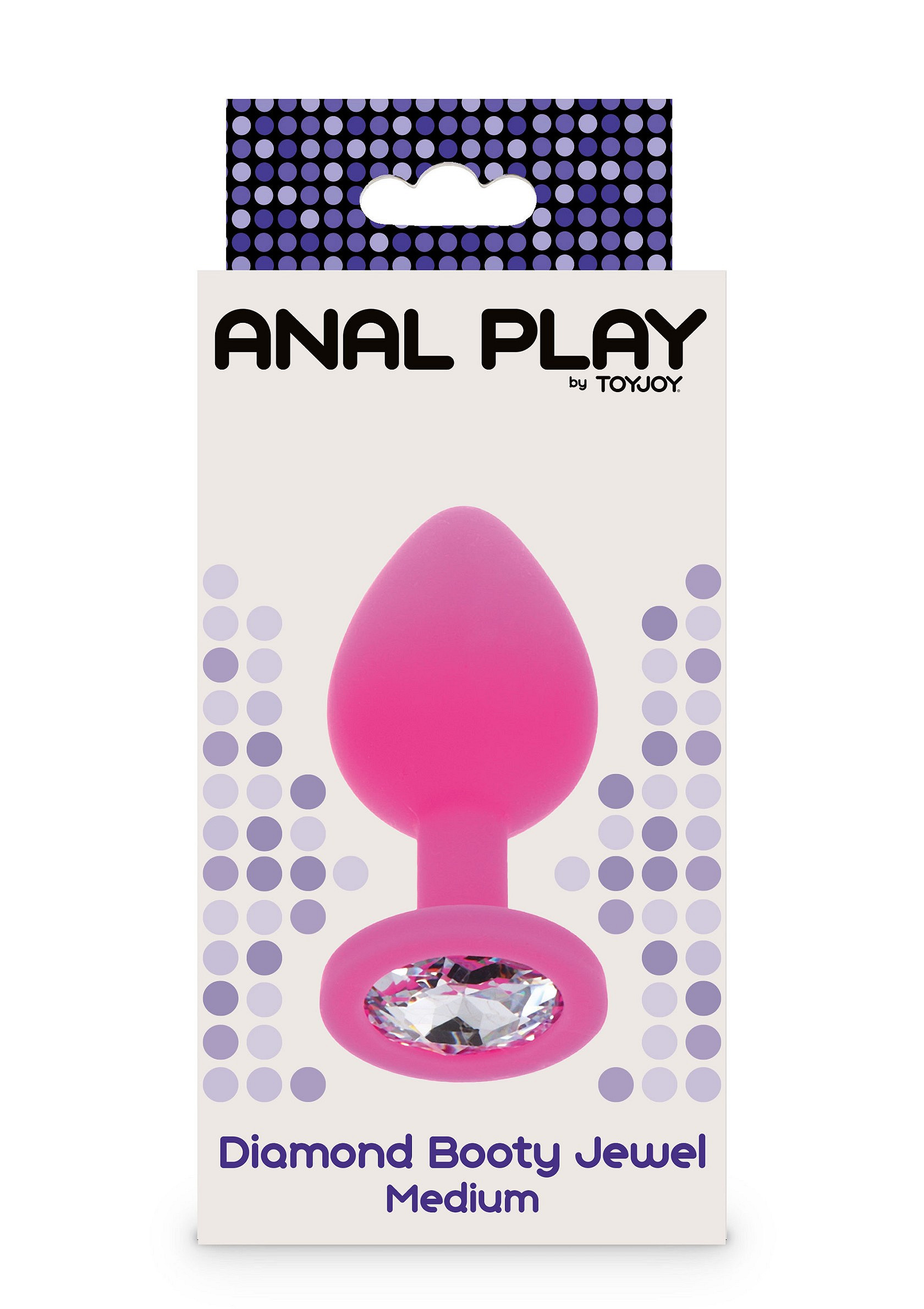 Анальна пробка ToyJoy Diamond Booty Jewel Medium, 8 см (рожевий)