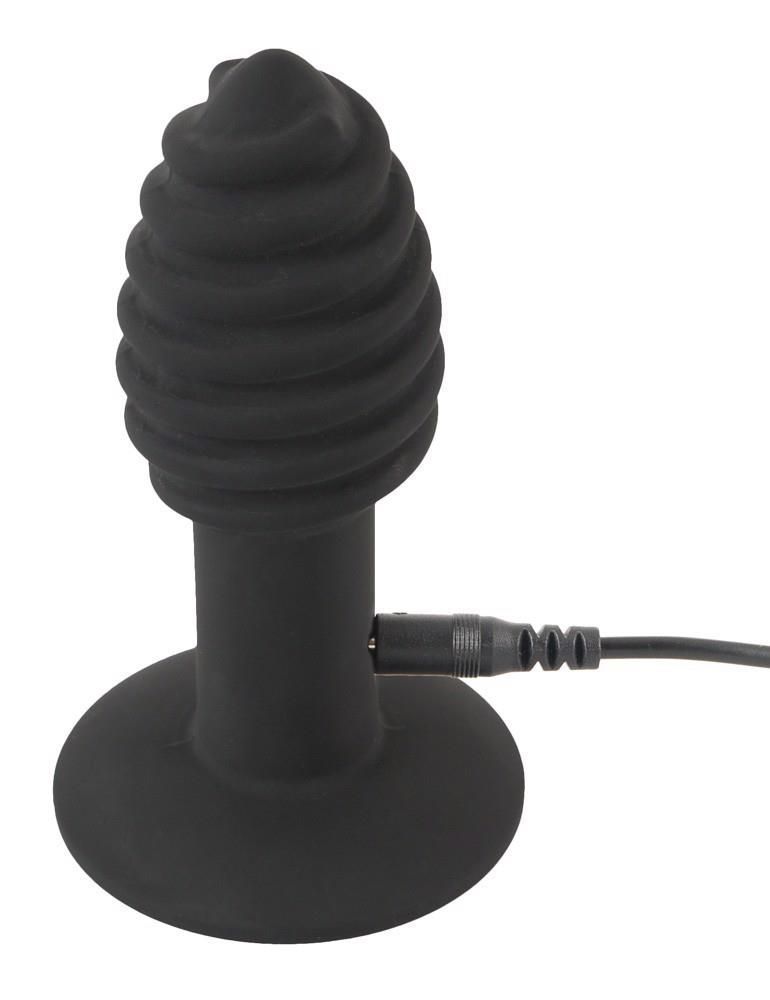 Korek analny z wibracją Orion Black Velvets Twist plug, 10,7 cm (czarny)
