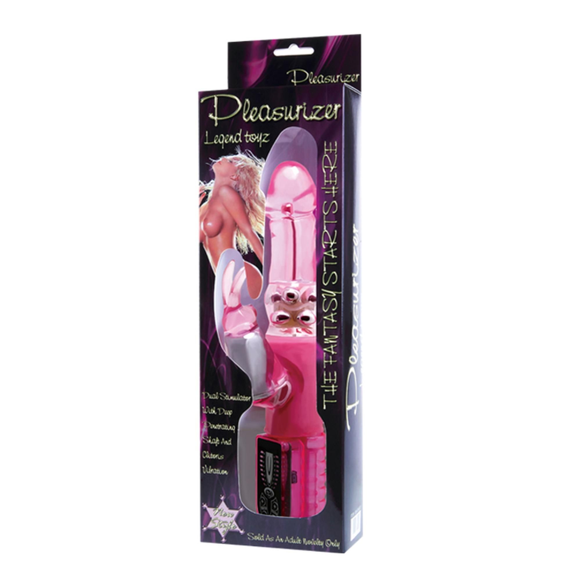 Вибратор-кролик Baile Pleasurizer Legend, 25.5 см (розовый)