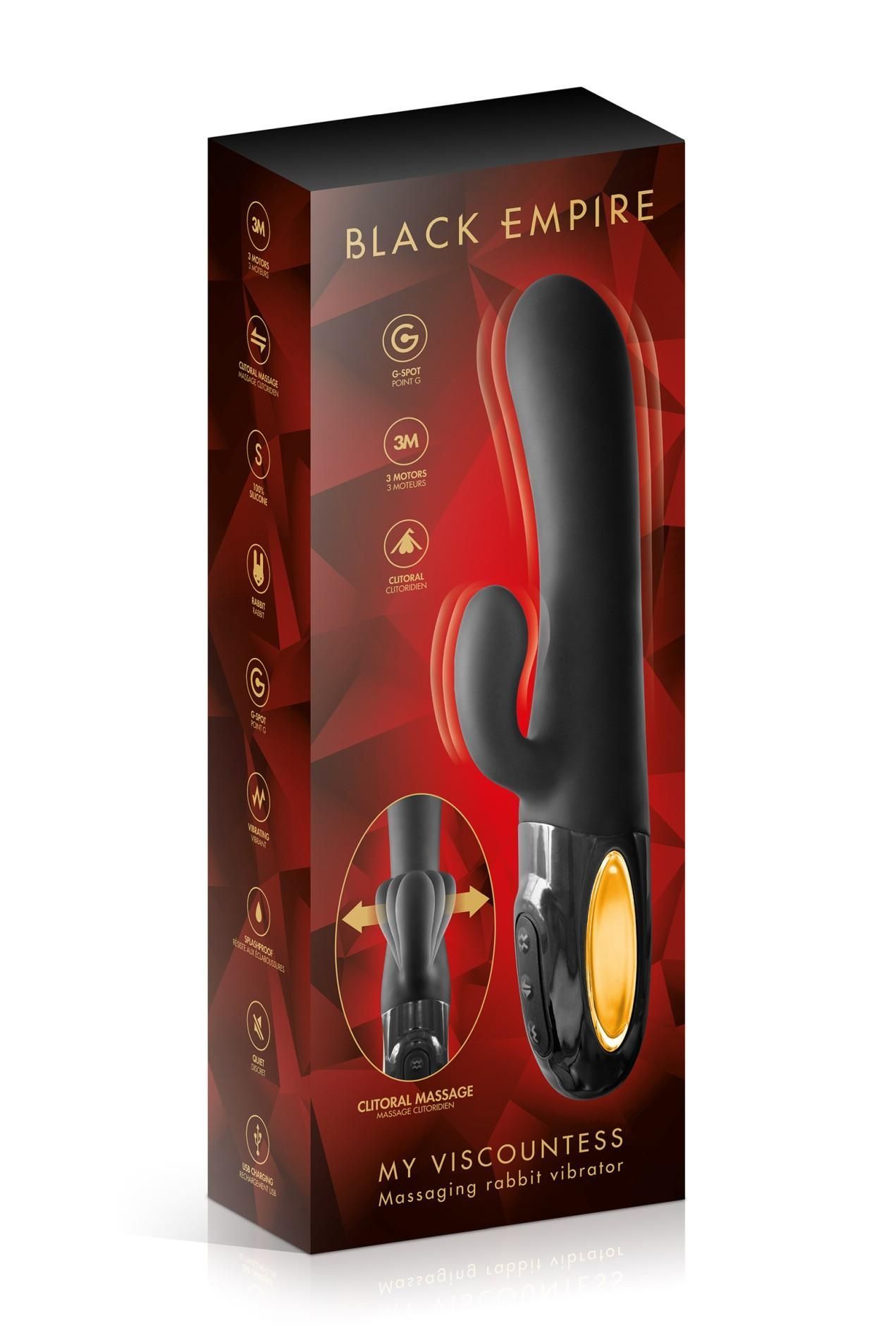 Вибратор-кролик Black Empire My Viscountess, 21.8 см (черный)