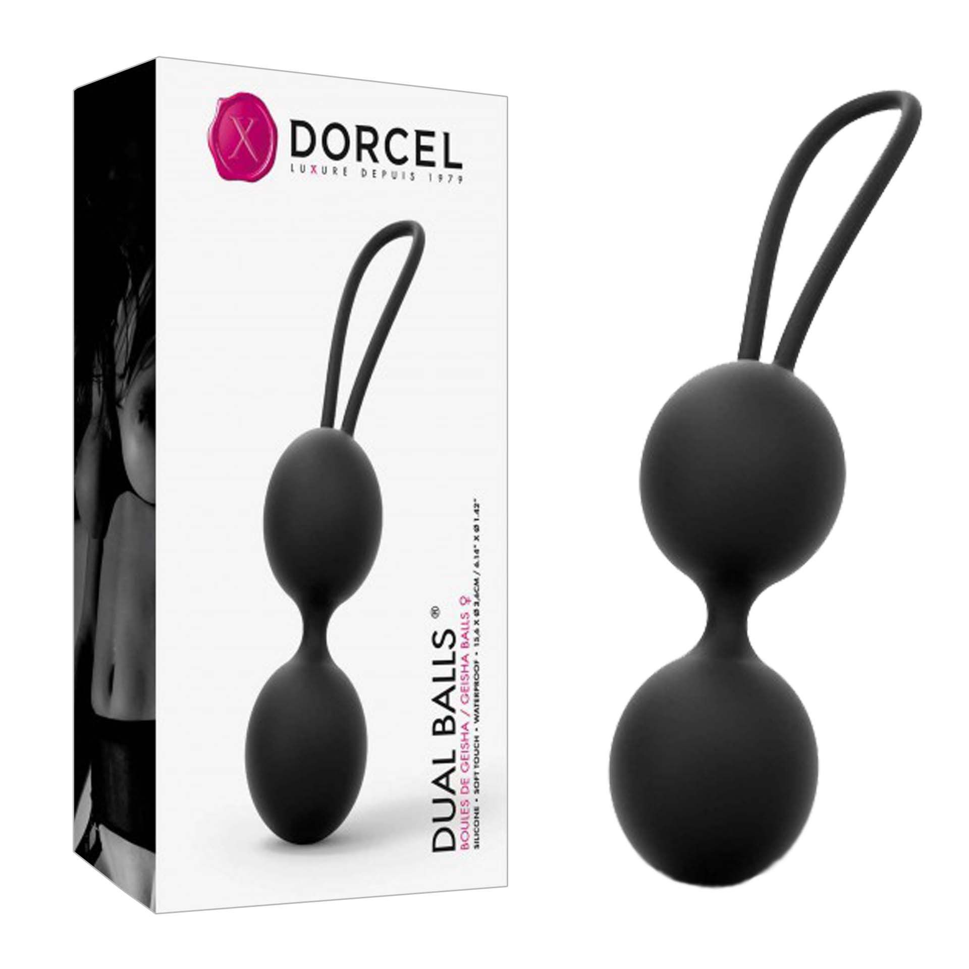 Вагінальні кульки Dorcel Dual Balls, 15,6 см (чорний)