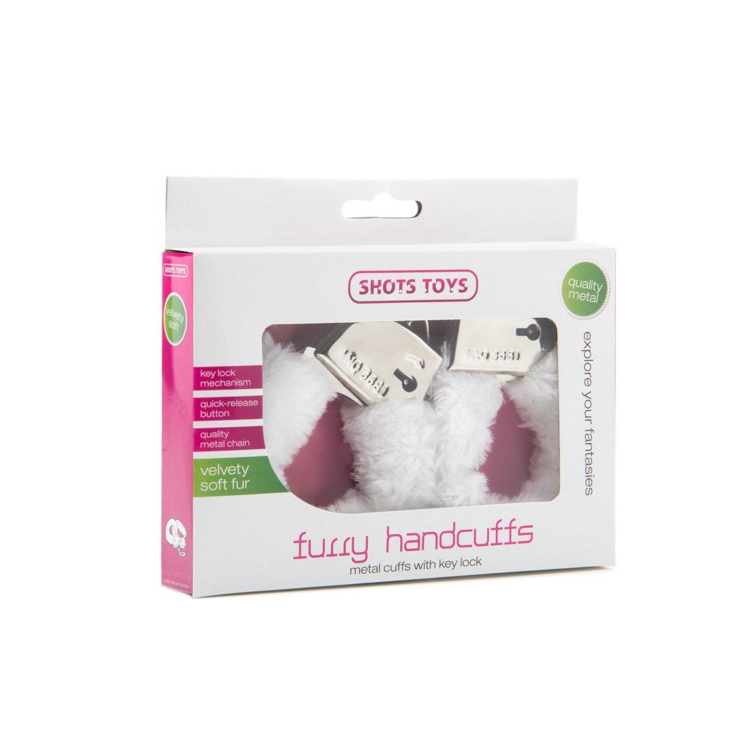 Kajdanki ShotsToys Handcuffs Furry (biały)