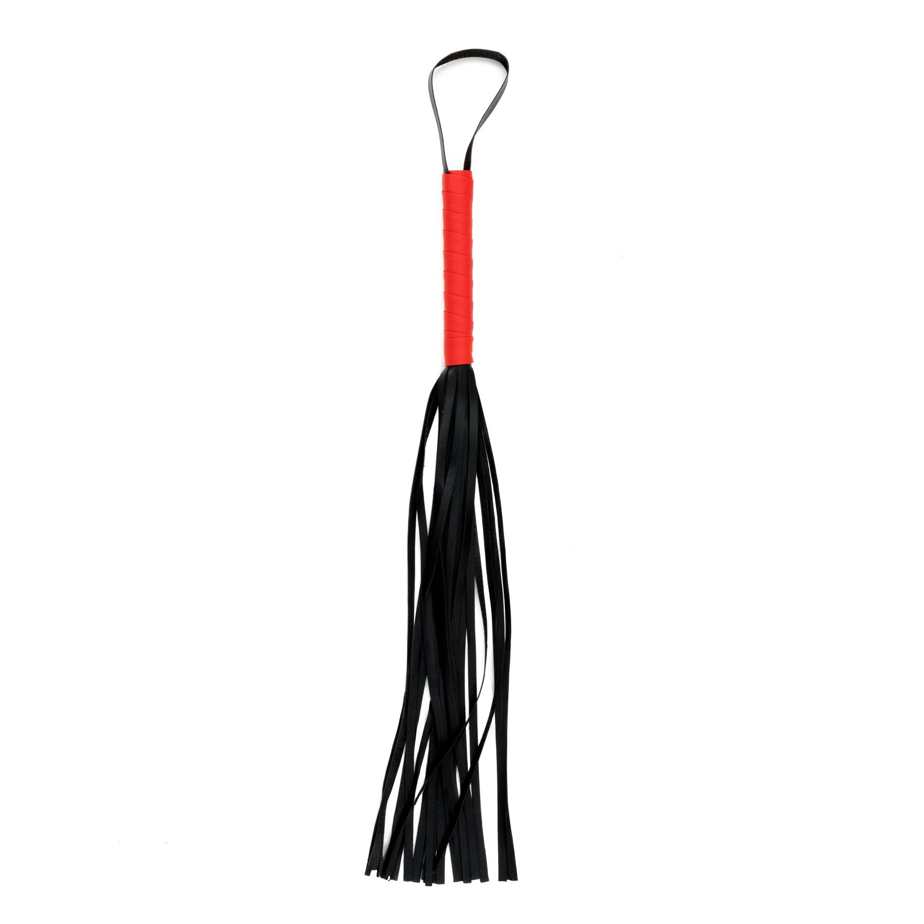 Flogger Fetish B-Series 2.0, 50 cm (czarny z czerwonym)