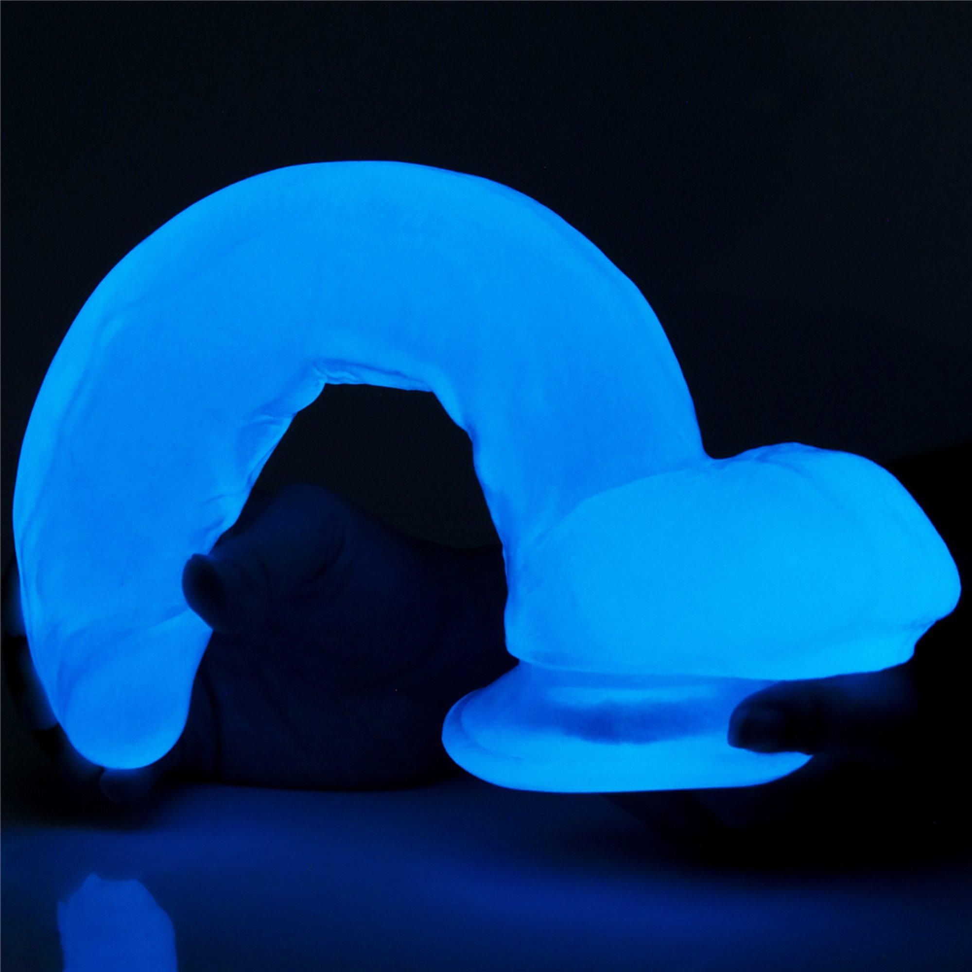 Неоновый фаллоимитатор LoveToy Lumino Play, 26 см (голубой)