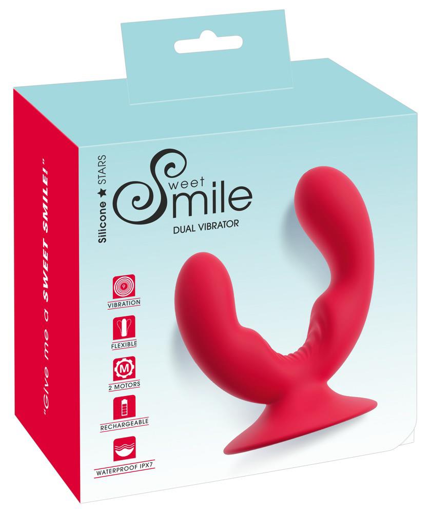 Вибратор Sweet Smile Dual, 15 см (красный)