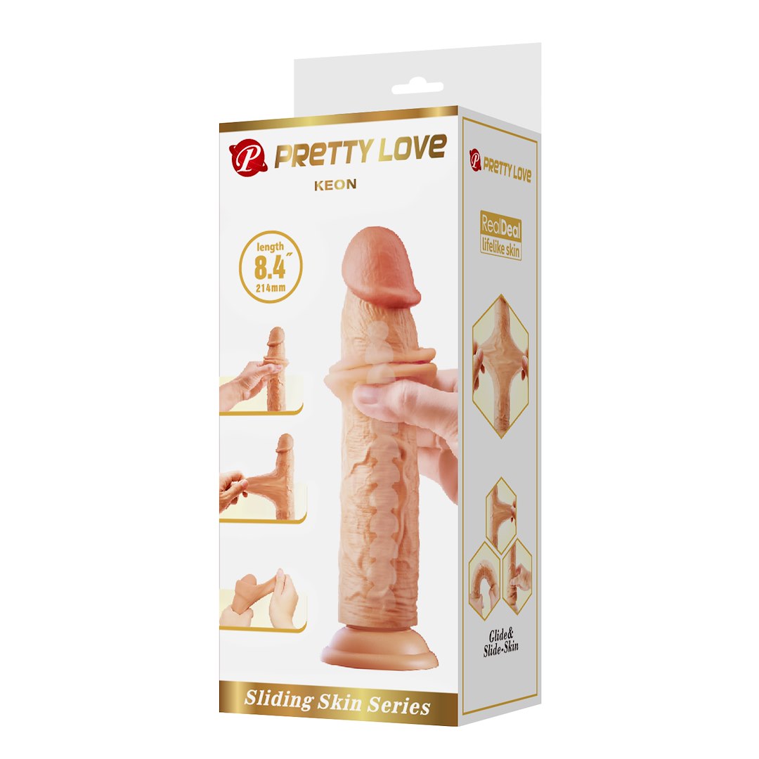 Фаллоимитатор Pretty Love Keon 8.4”, 21.4 см (телесный)