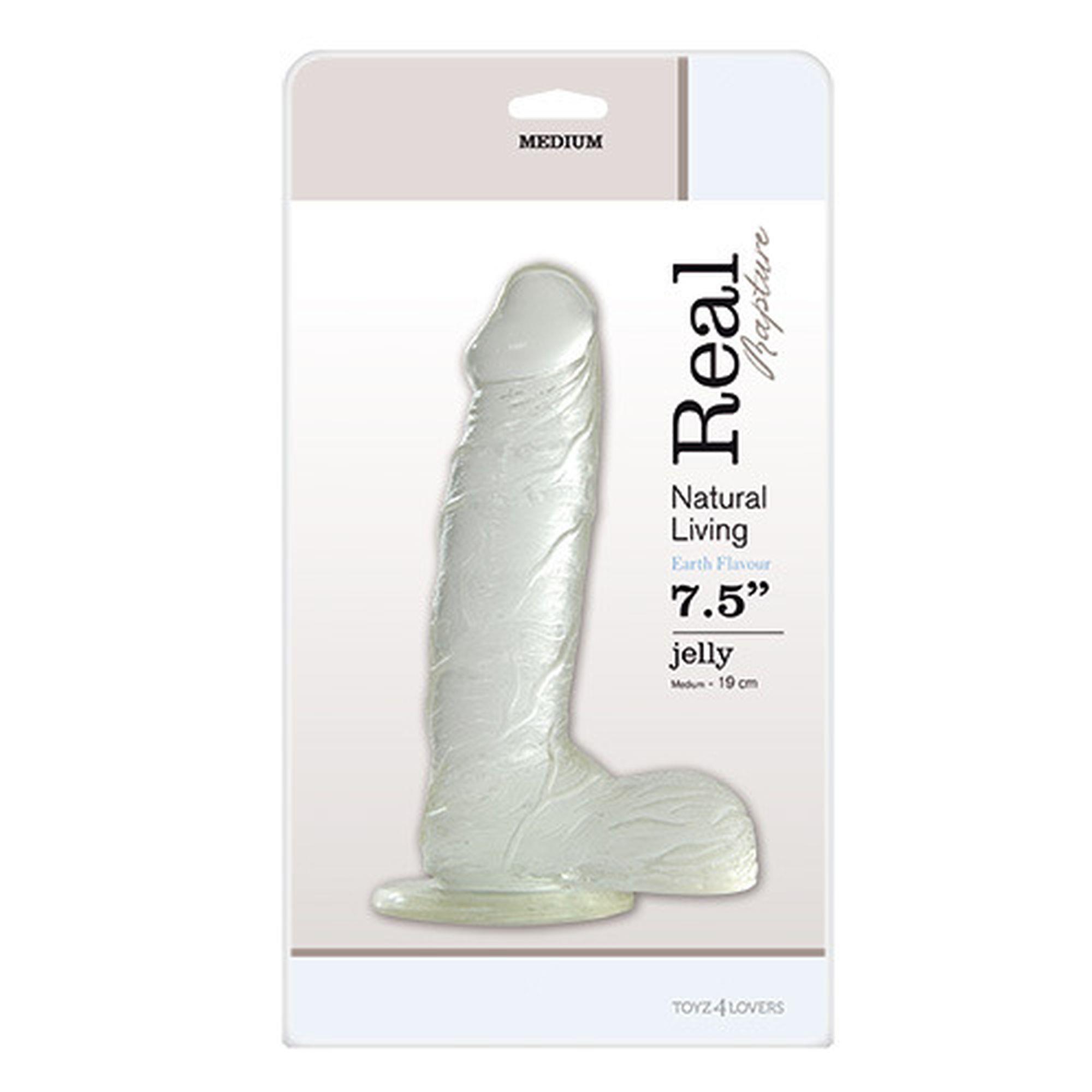 Фаллоимитатор Real Rapture 7.5", 19 см (прозрачный)