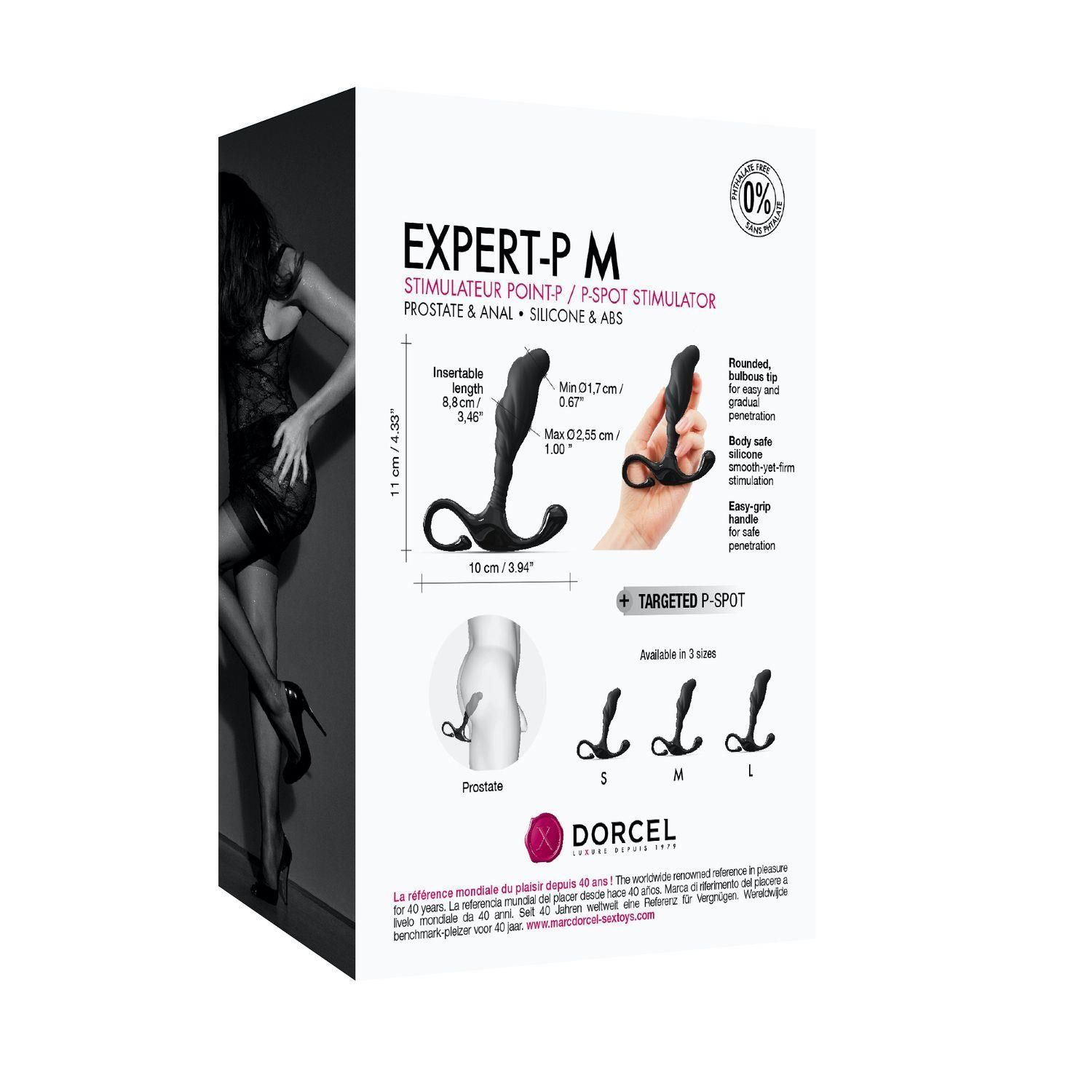 Массажер простаты Dorcel Expert P M, 11 см (черный)