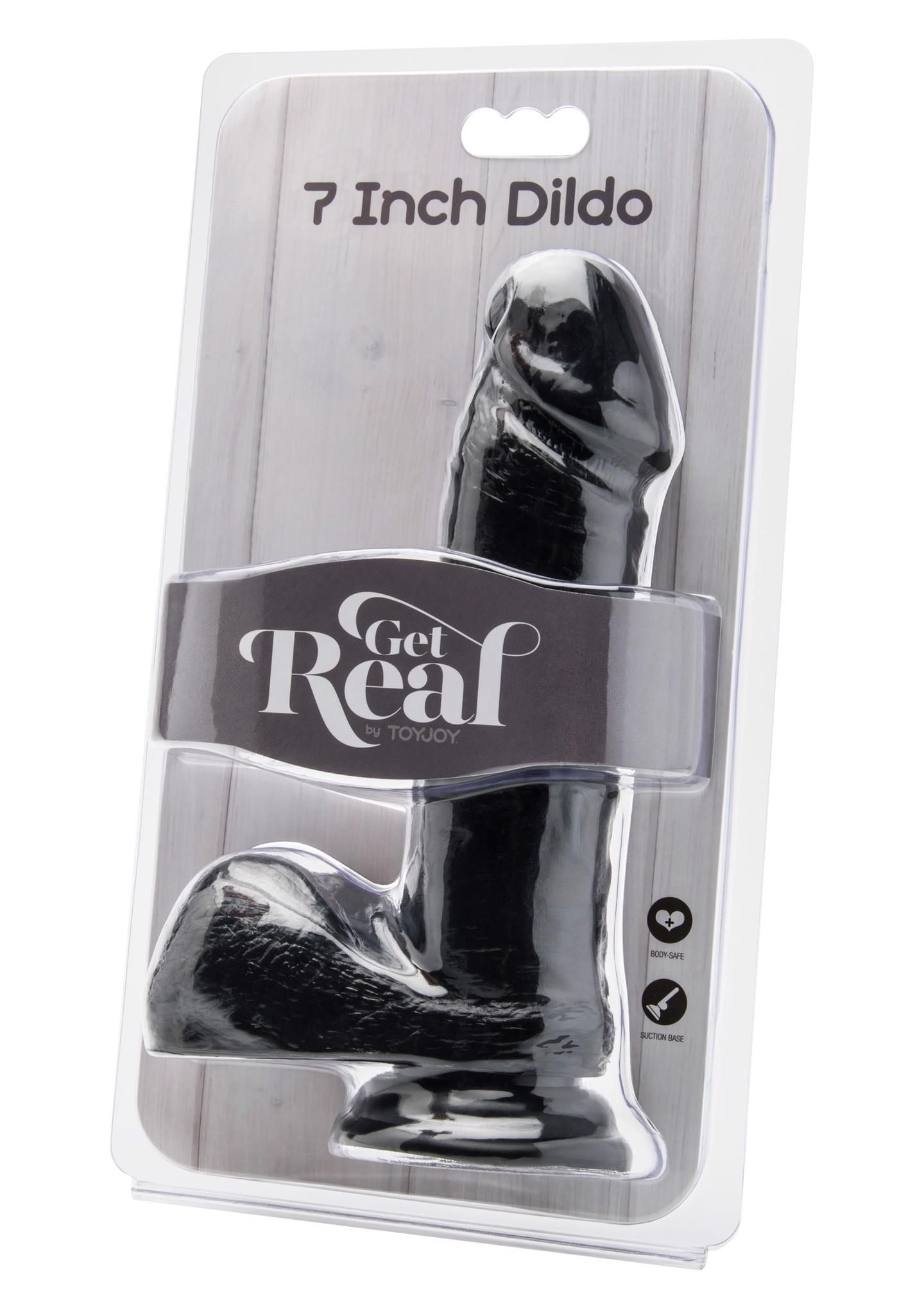 Реалистичный фаллоимитатор c присоской Get Real ToyJoy, 20 см (черный)