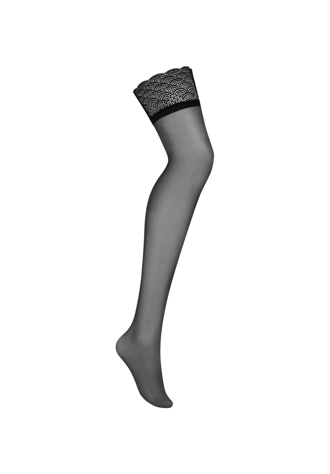 Чулки Obsessive Chemeris, XL/2XL (черный)