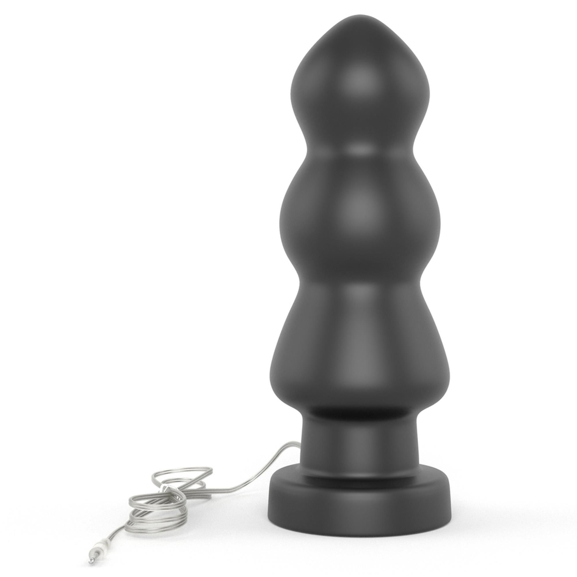 Анальна пробка LoveToy King Sized Vibrating Anal Rigger, 20 см (чорний)